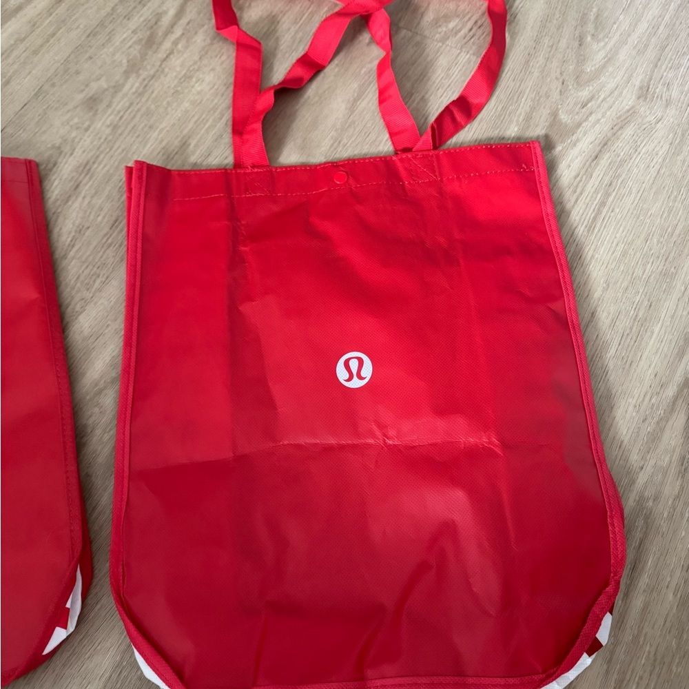 Lululemon Vibrant Red Shopping Tote